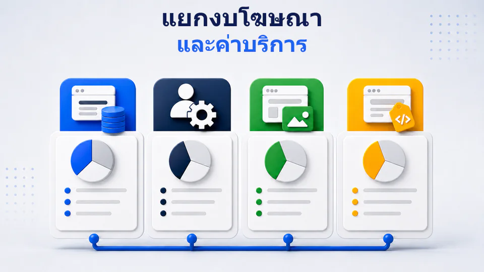โครงสร้างค่าใช้จ่าย Google Ads แยกงบโฆษณา ค่าบริการ หน้าเว็บ และ Tracking
