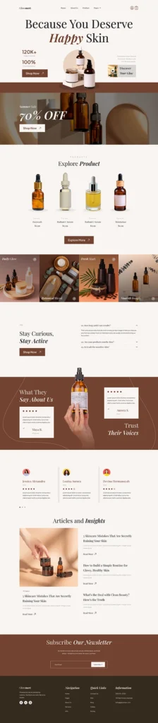 ตัวอย่างเว็บไซต์ E-Commerce ด้วย WordPress - Glowmart