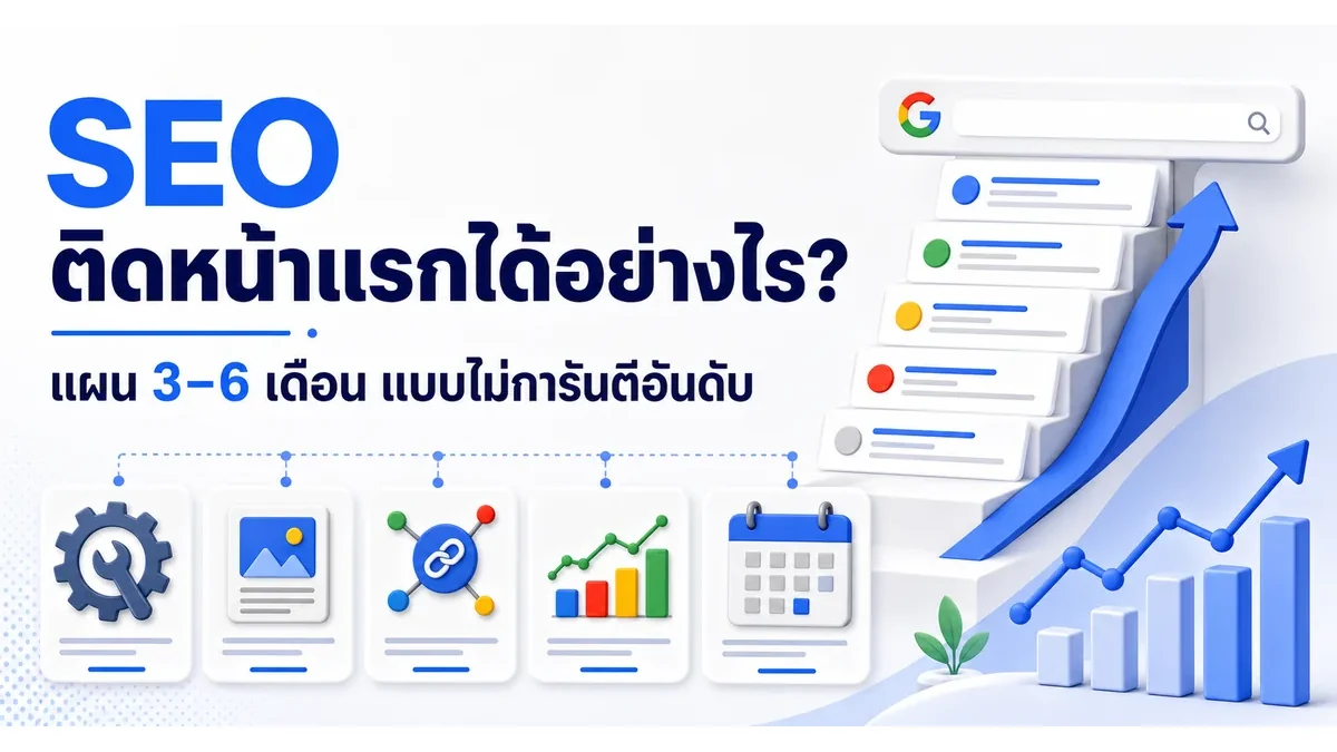 ภาพประกอบบทความ รับทำ SEO ติดหน้าแรก Google ทำอย่างไรให้เห็นผลใน 3–6 เดือน