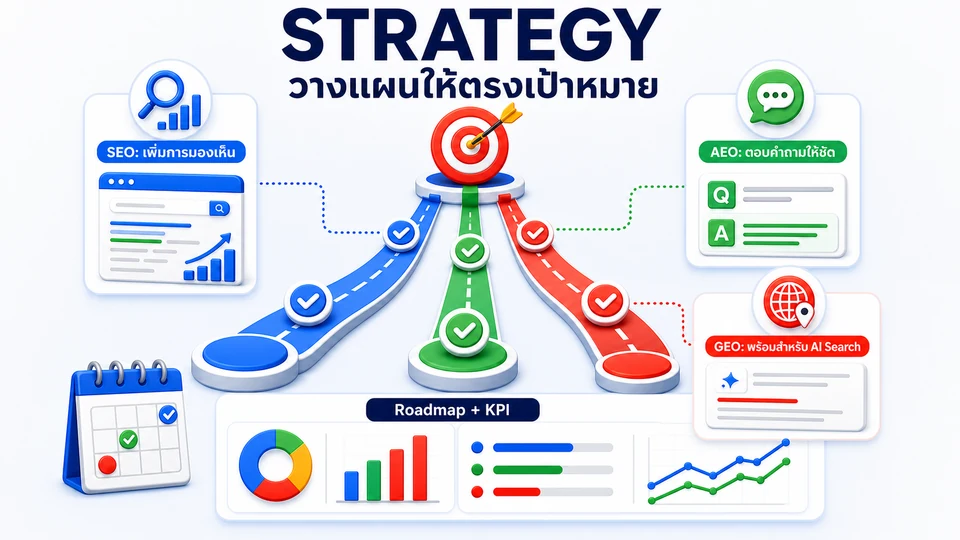กลยุทธ์ SEO AEO และ GEO เพื่อการค้นหาและคำตอบ AI
