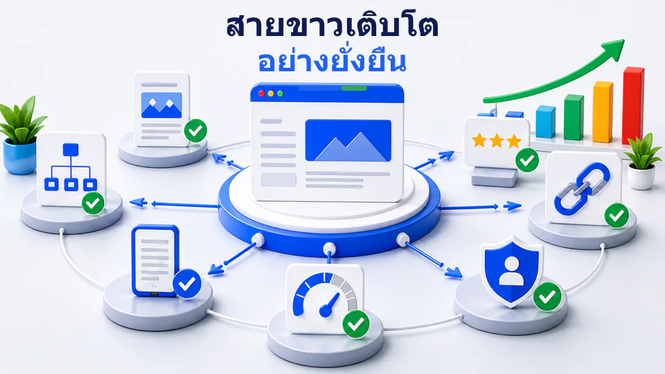 องค์ประกอบ SEO สายขาวที่เน้นเนื้อหา คุณภาพเว็บไซต์ และความน่าเชื่อถือ