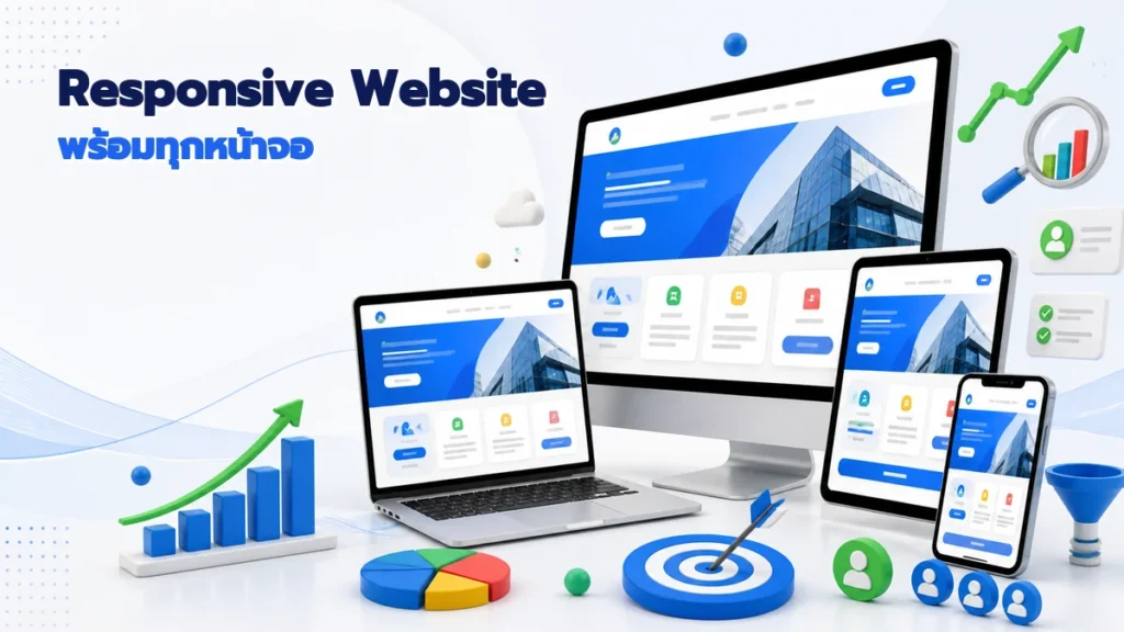 Responsive Website รองรับทุกอุปกรณ์และพร้อมสร้าง Lead