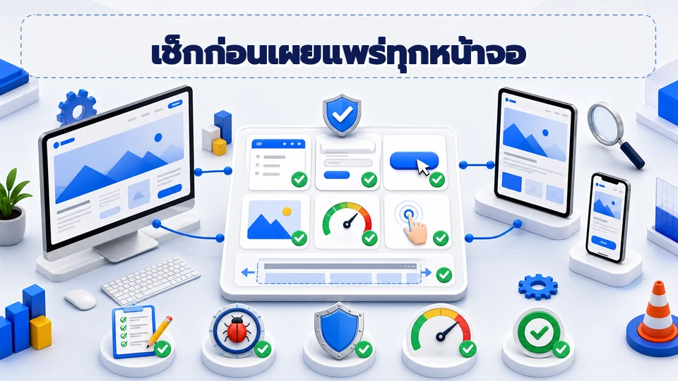 เช็กลิสต์ทดสอบเว็บไซต์ Responsive บนเดสก์ท็อป แท็บเล็ต และโทรศัพท์ก่อนเผยแพร่
